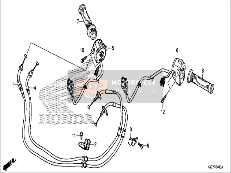 53140K0BT00, Gashandel Compl., Honda, 1